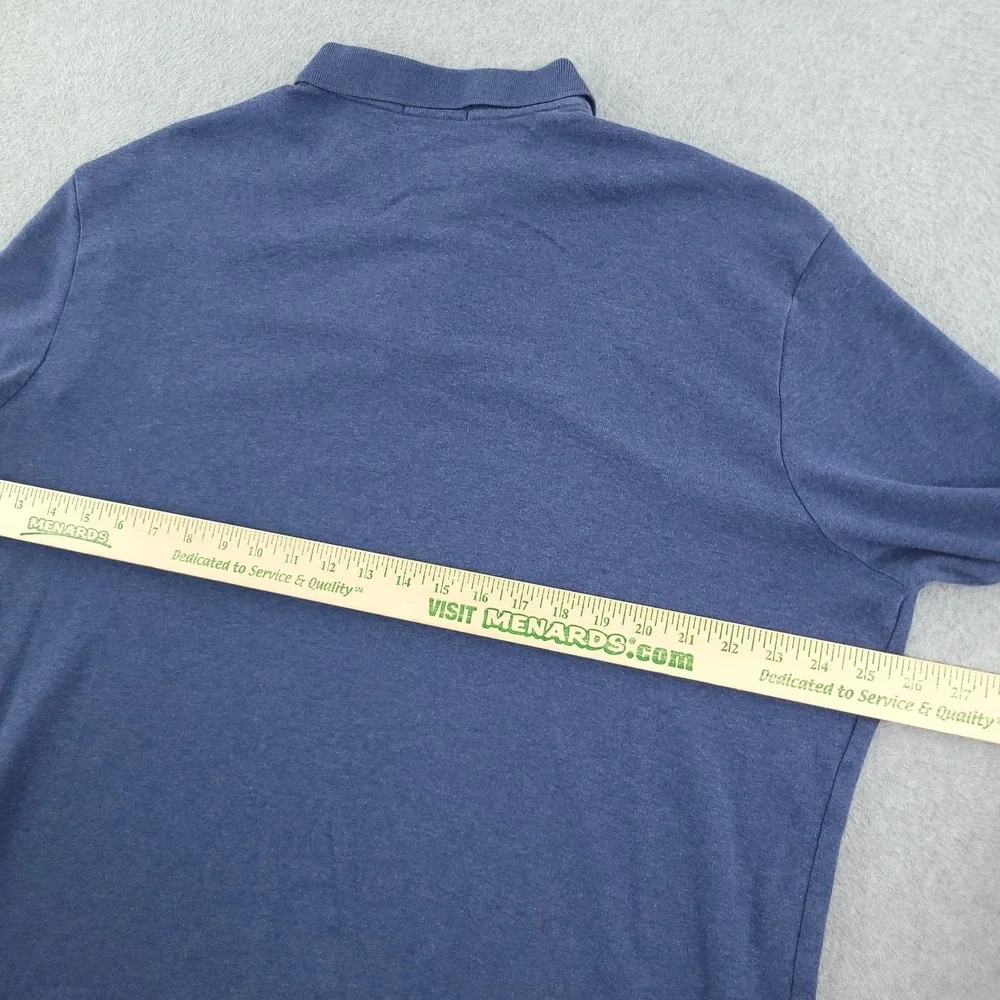 Polo Ralph Lauren Polo Shirt Mens 2XL Blue Cotton Pony Logo Long Sleeve Top